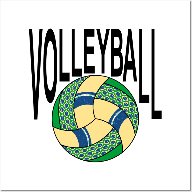 Volleyball Brazil Wall Art by Designoholic